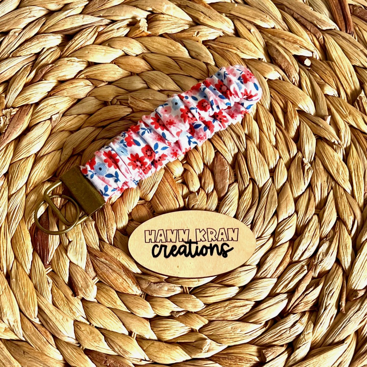 Americana Scrunchie Wristlet Keychain