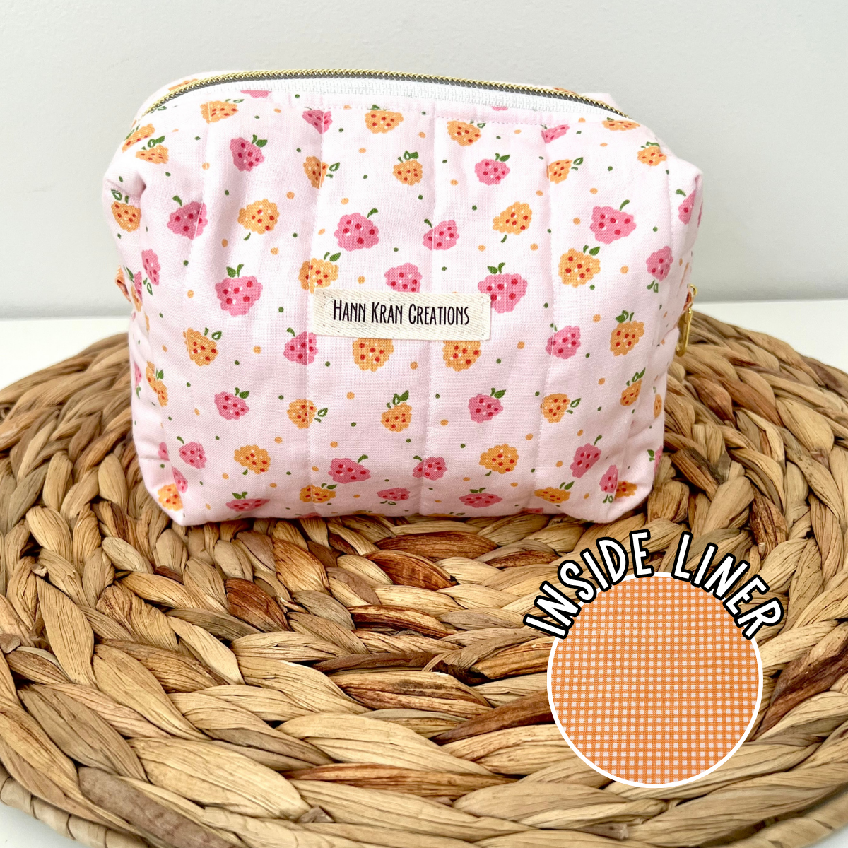 Small Berry Blush Makeup Bag