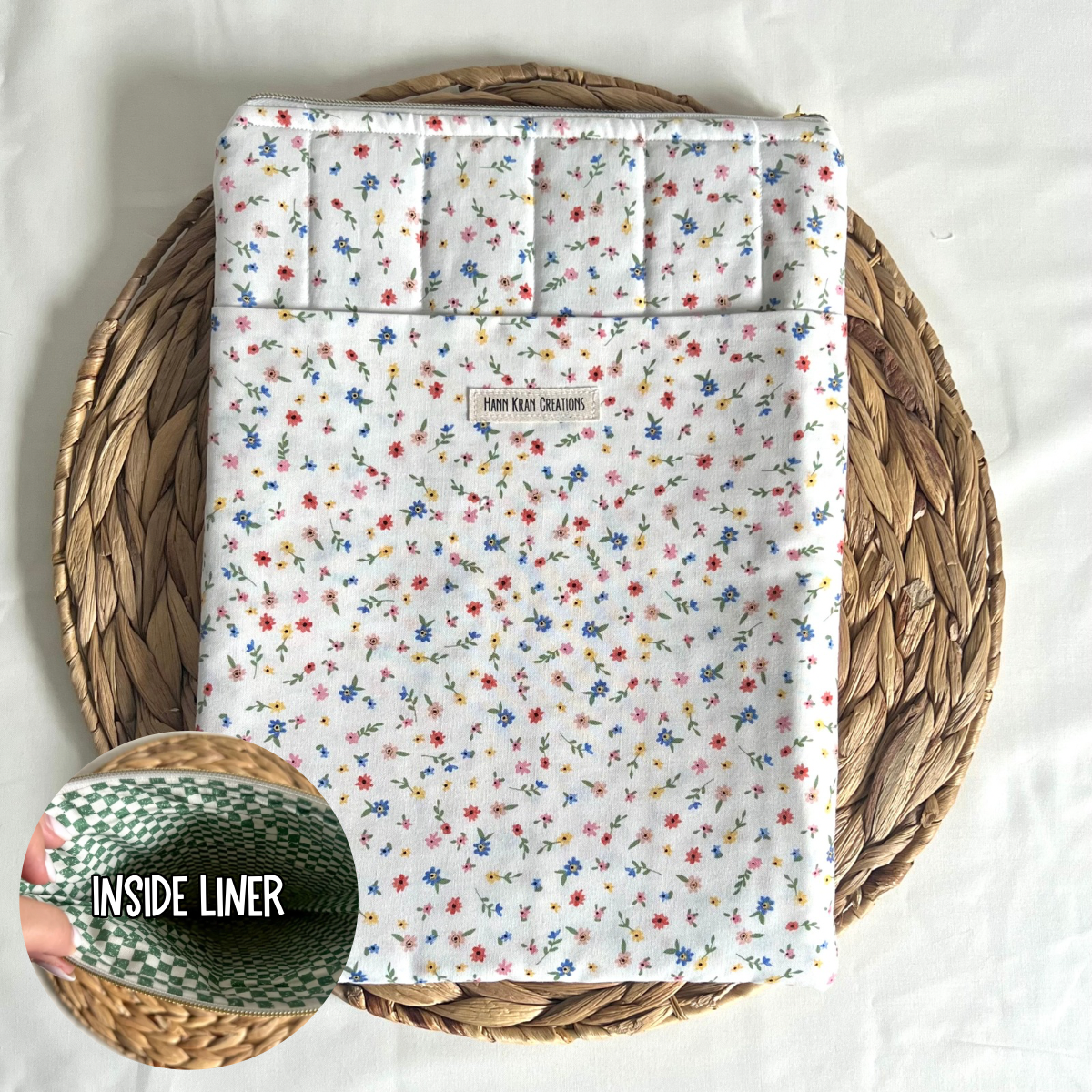 Large Wildflower Confetti Book Sleeve