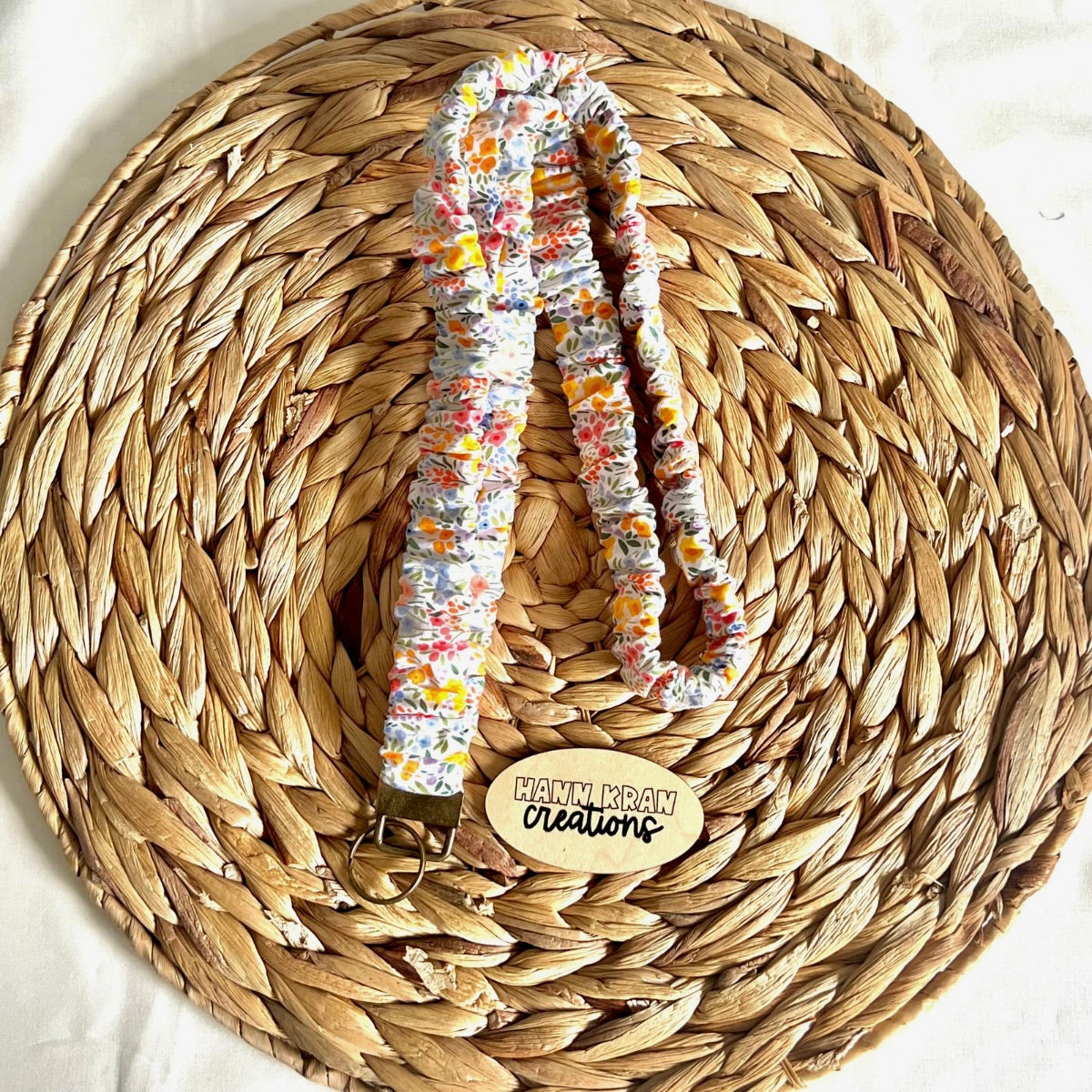 Spring Fields Scrunchie Lanyard