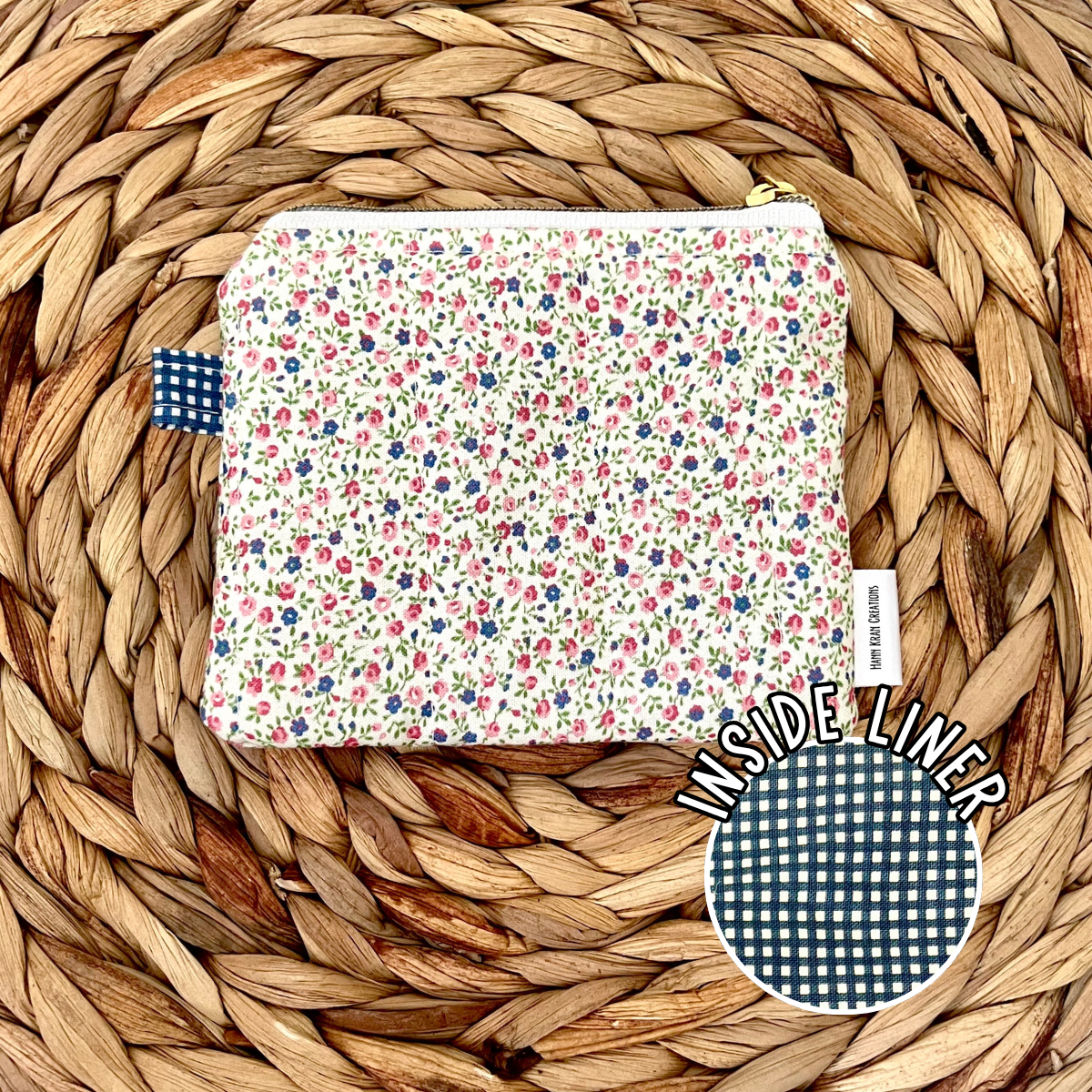 Blue Petite Posy Keychain Wallet