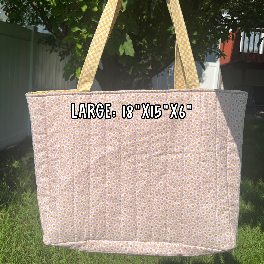 Blush Daisy Tote Bag
