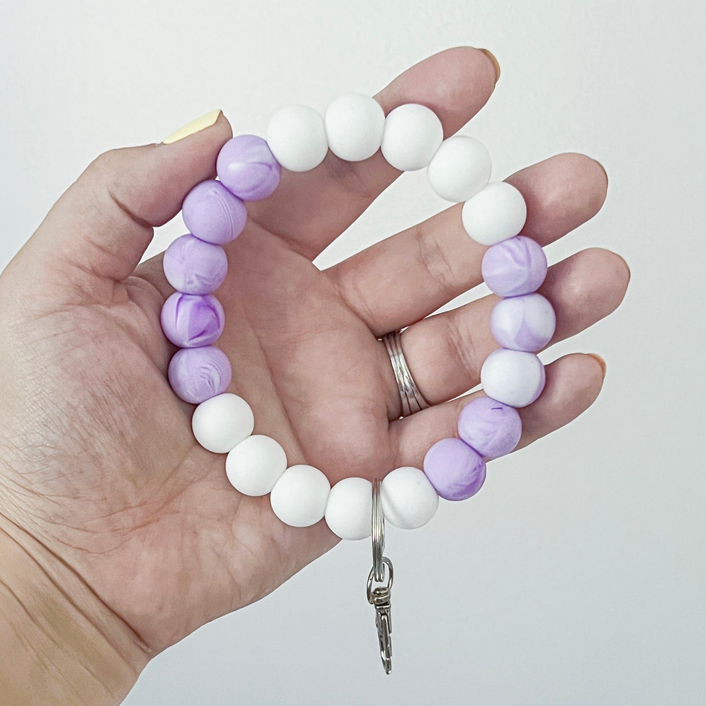 Purple Swirl Wristlet Keychain