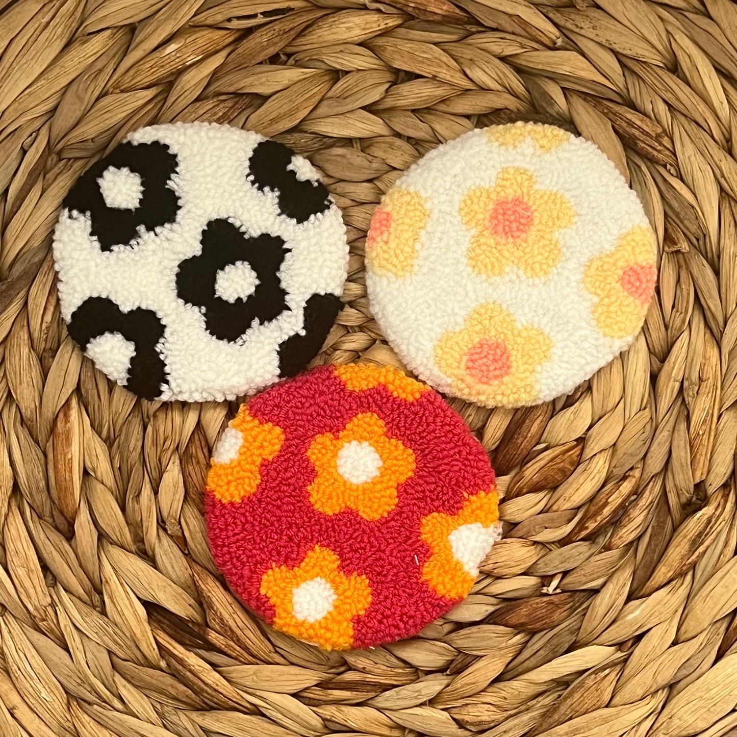 Flower Pattern Mug Rug