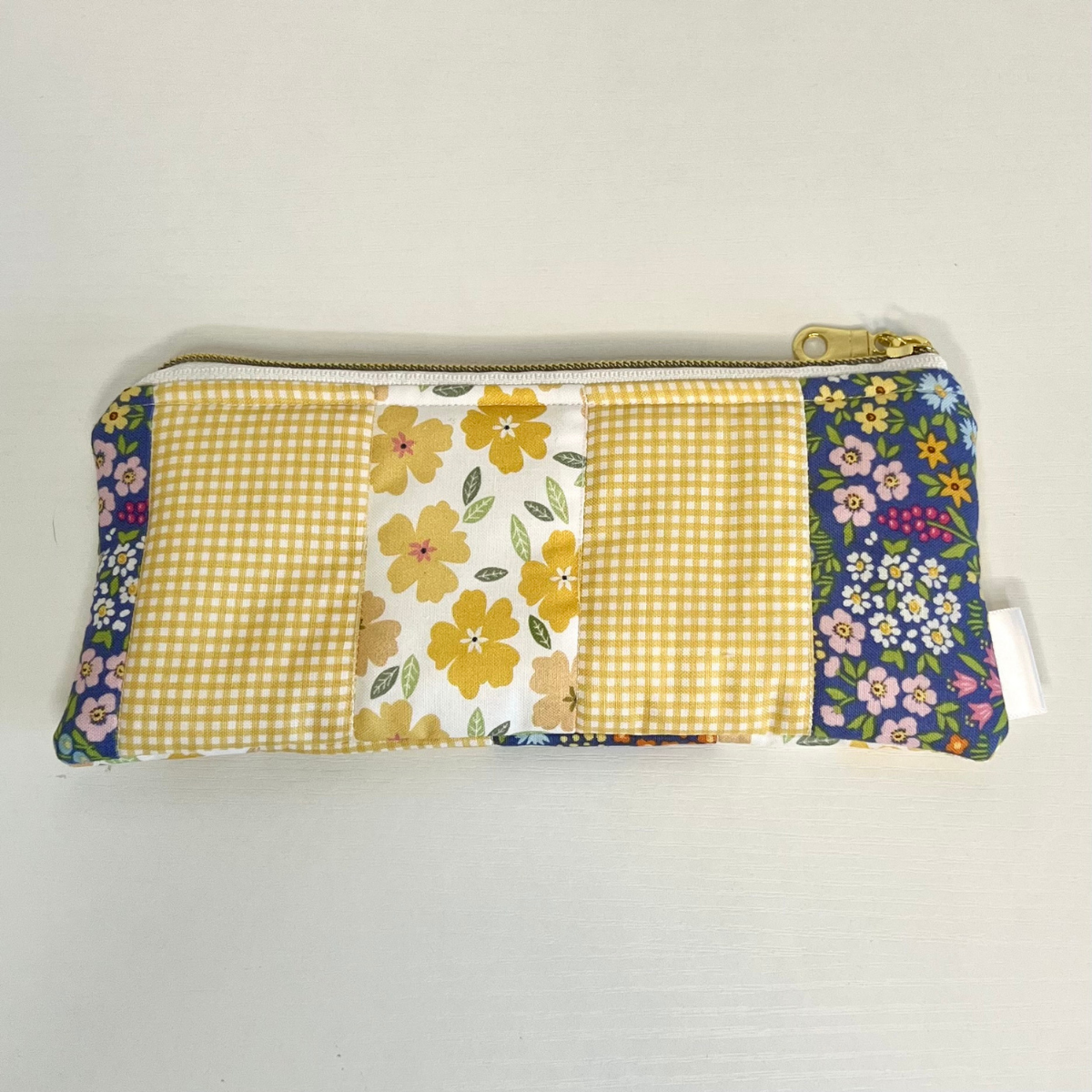 Golden Patchwork Pencil Pouch