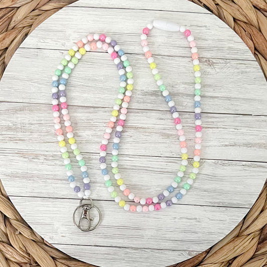 Rainbow Beaded Breakaway Lanyard