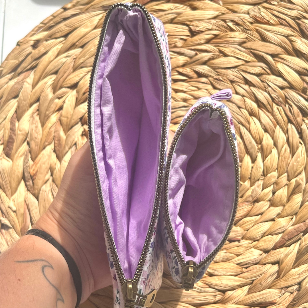 Lavender Fields Keychain Wallet & Pencil Pouch