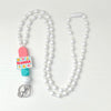 Retro Teacher Beaded Breakaway Lanyard