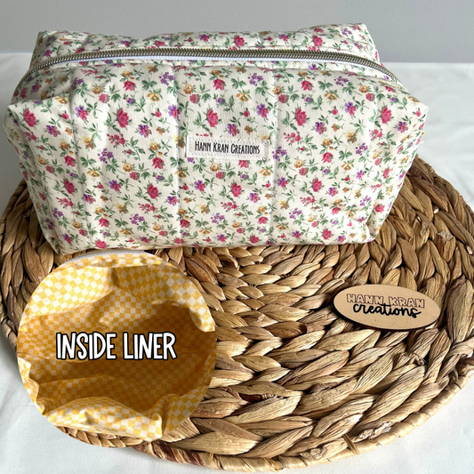 Large Prairie Petals Makeup Bag