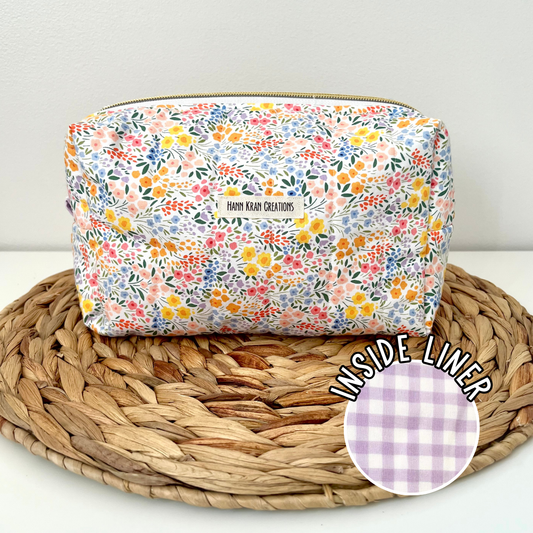 Large Spring Fields Makeup Bag