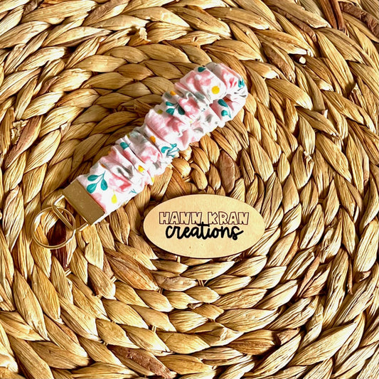 Petal Pop Scrunchie Wristlet Keychain