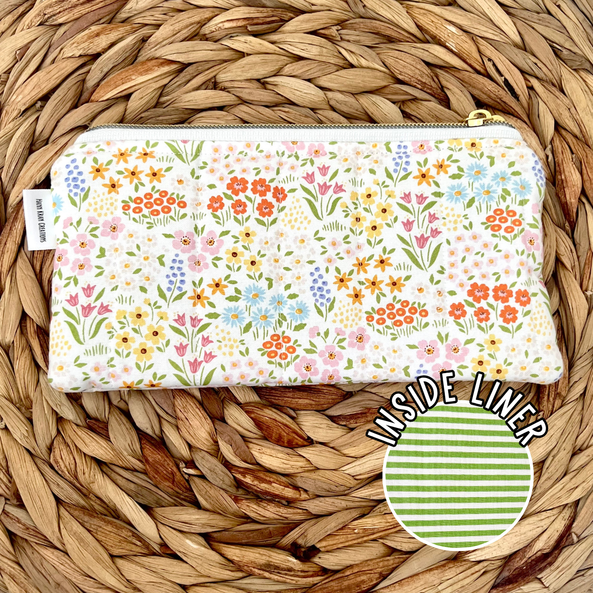 Cream Meadow Pencil Pouch