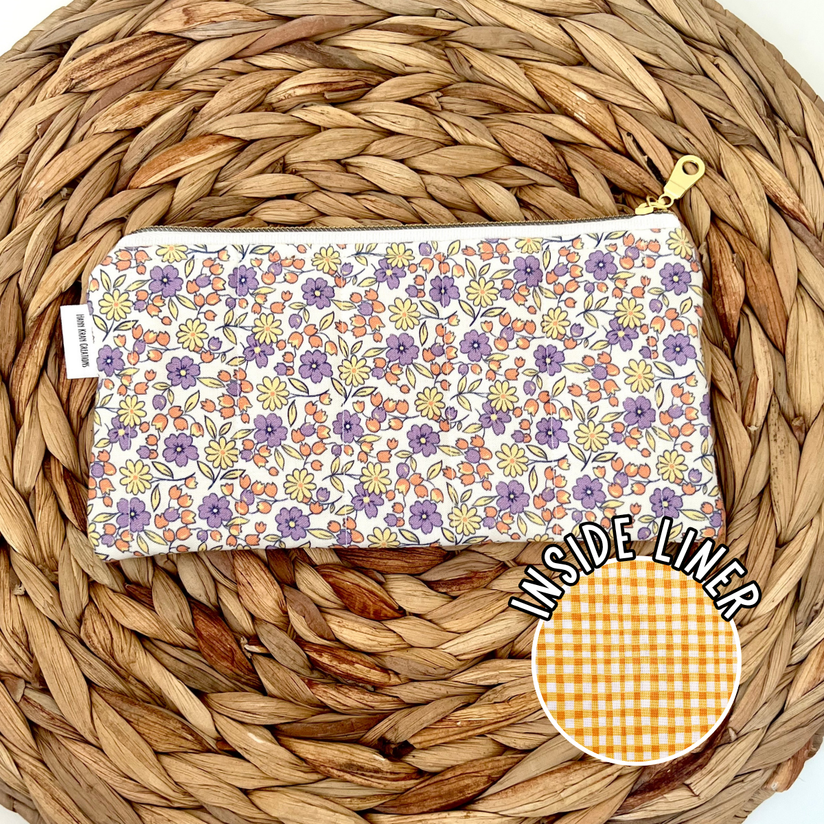Golden Garden Pencil Pouch