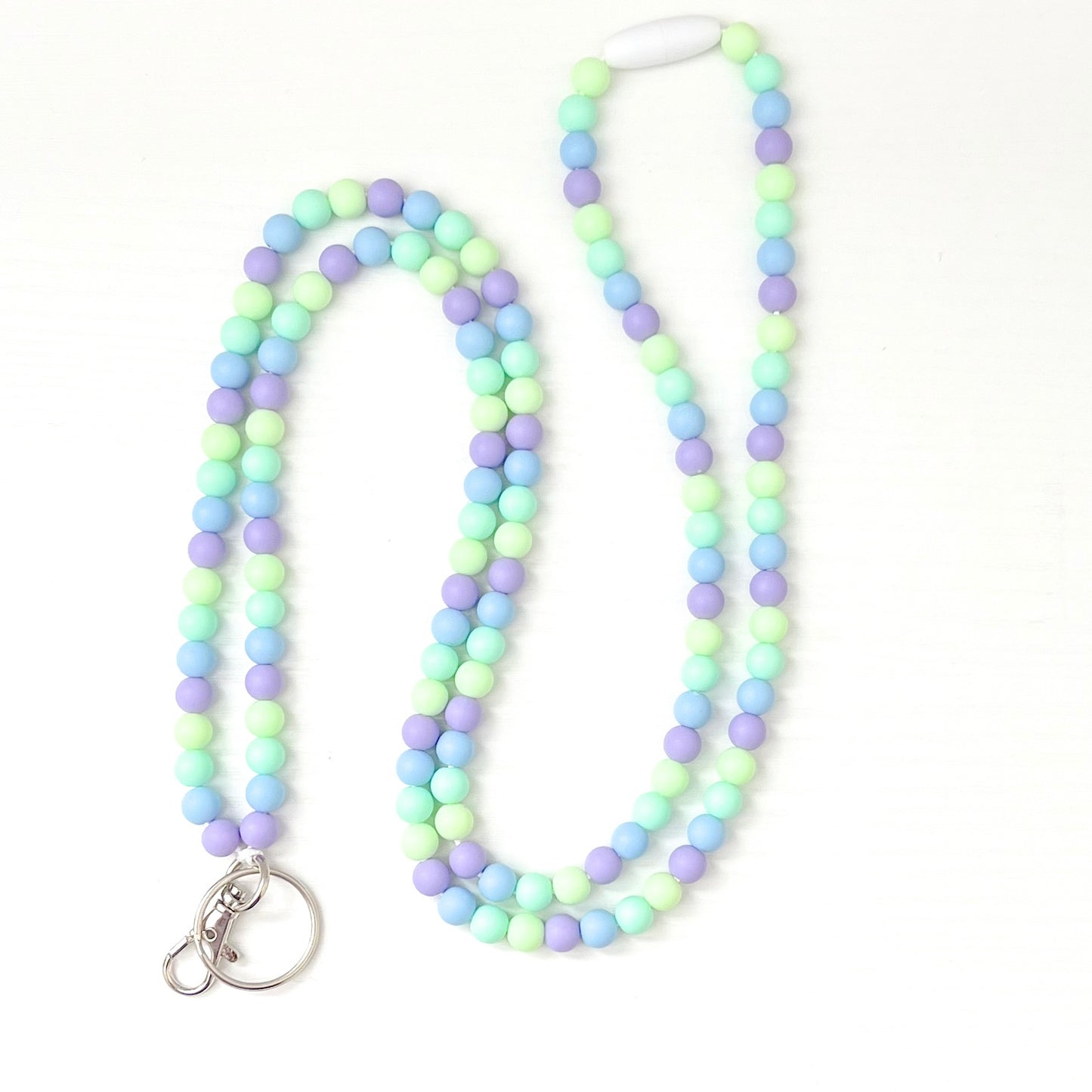 Cool Tones Beaded Breakaway Lanyard