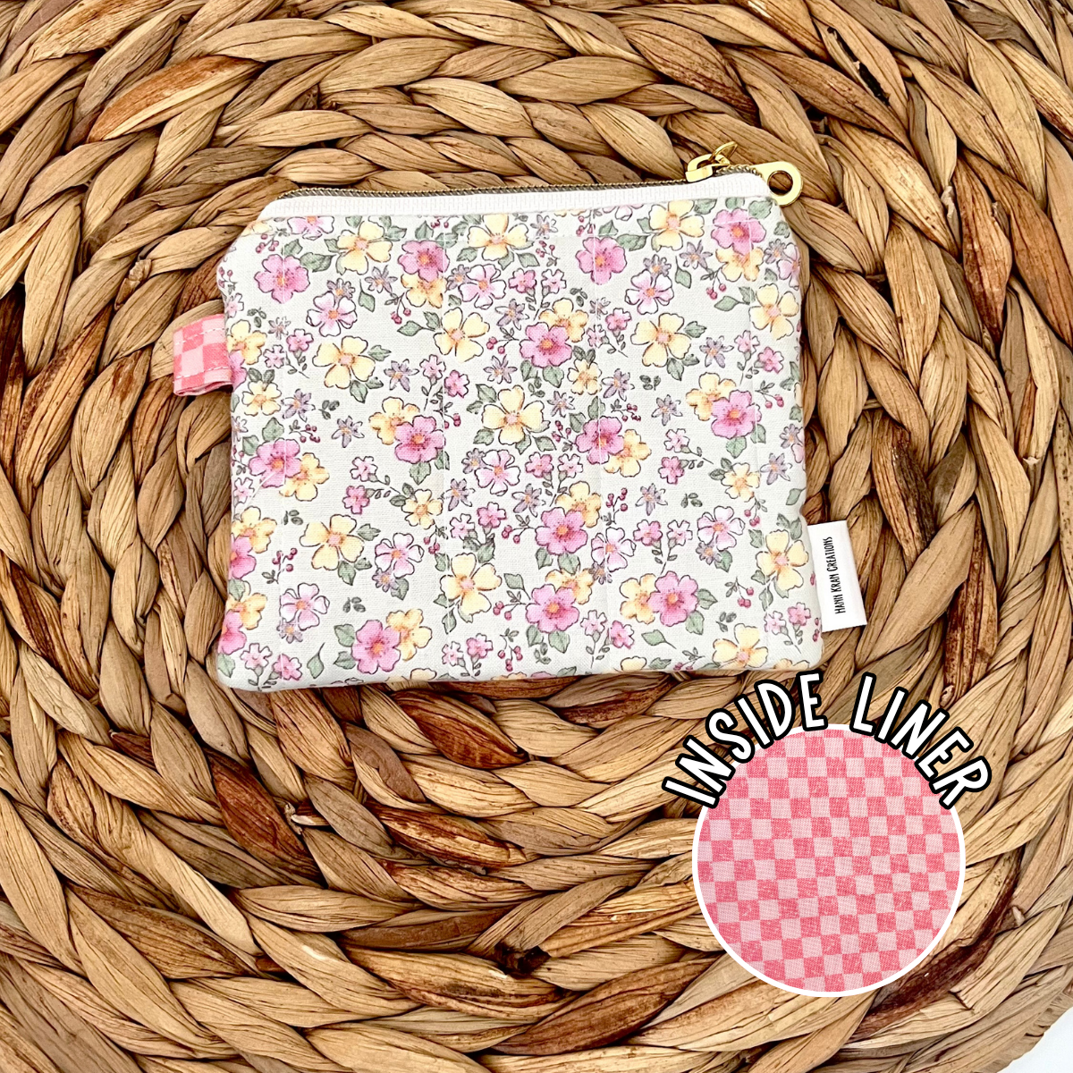 Pastel Blooms Keychain Wallet