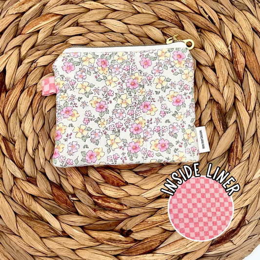 Pastel Blooms Keychain Wallet