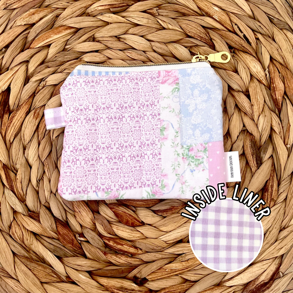 Lavender Picnic Keychain Wallet