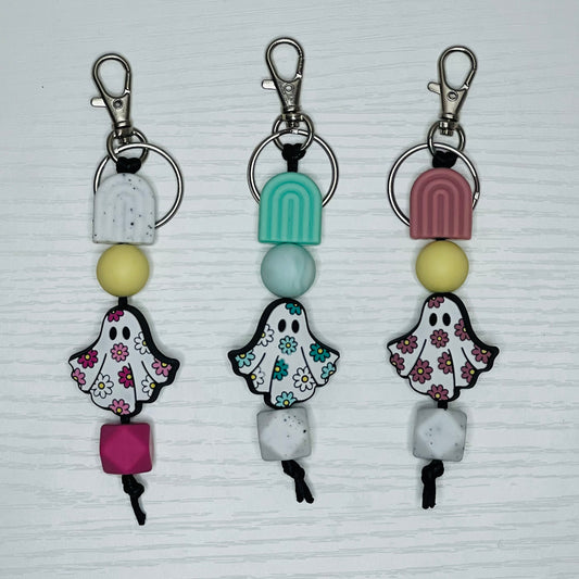 Groovy Ghost Keychains