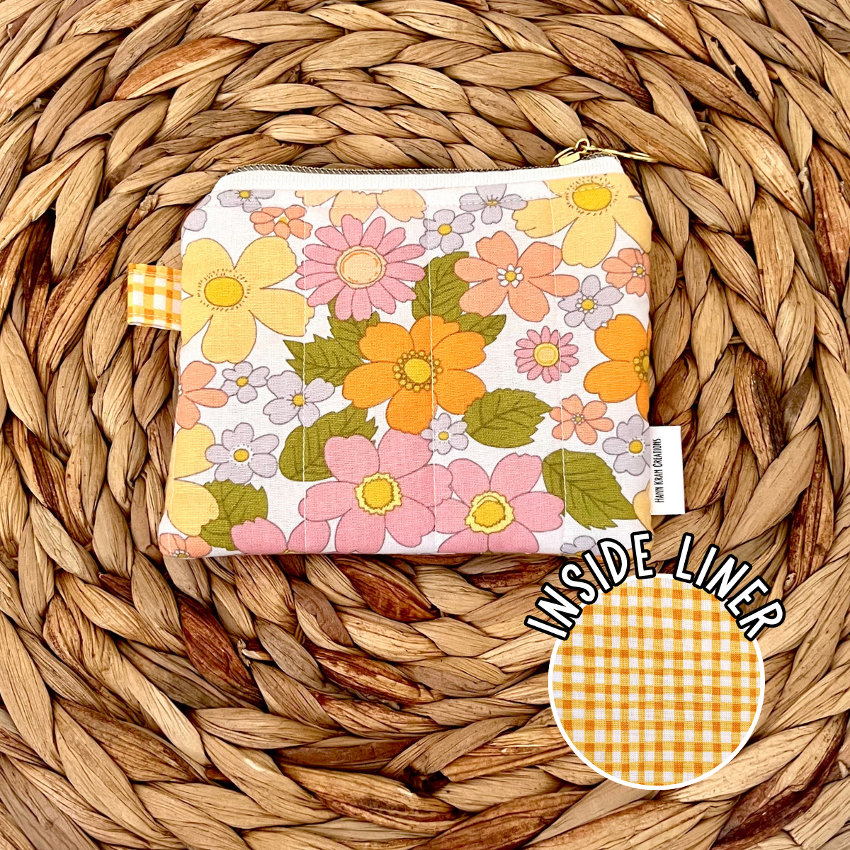 Groovy Floral Keychain Wallet