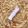 Lavender Gingham Scrunchie Wristlet Keychain