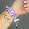 Lavender Floral Scrunchie Wristlet Keychain