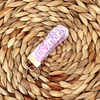 Lavender Picnic Scrunchie Wristlet Keychain