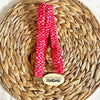 Pink and Red Checkered Scrunchie Lanyard