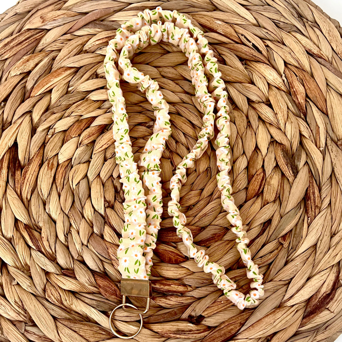 Daisy Fields Scrunchie Lanyard