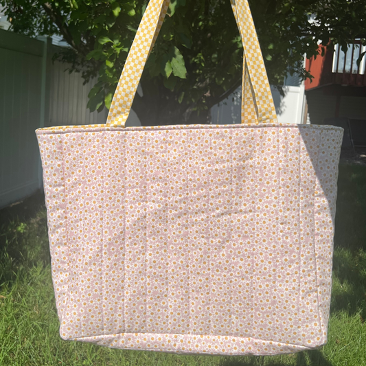 Blush Daisy Tote Bag