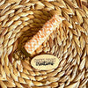 Orange Checkered Scrunchie Wristlet Keychain