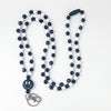 Black and White Smile Beaded Breakaway Lanyard