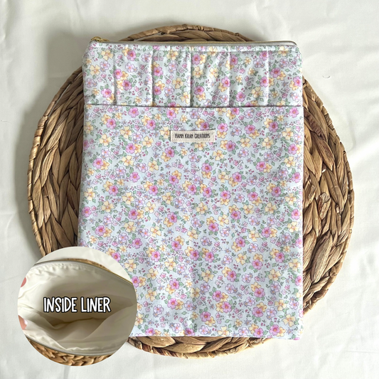 Large Pastel Blooms Book Sleeve