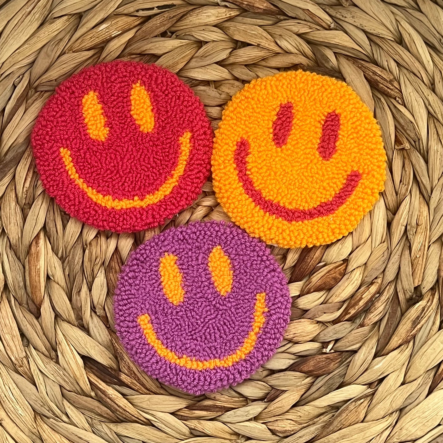 Happy Face Mug Rug