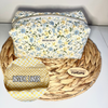 Large Vintage Cottage Bouquet Makeup Bag