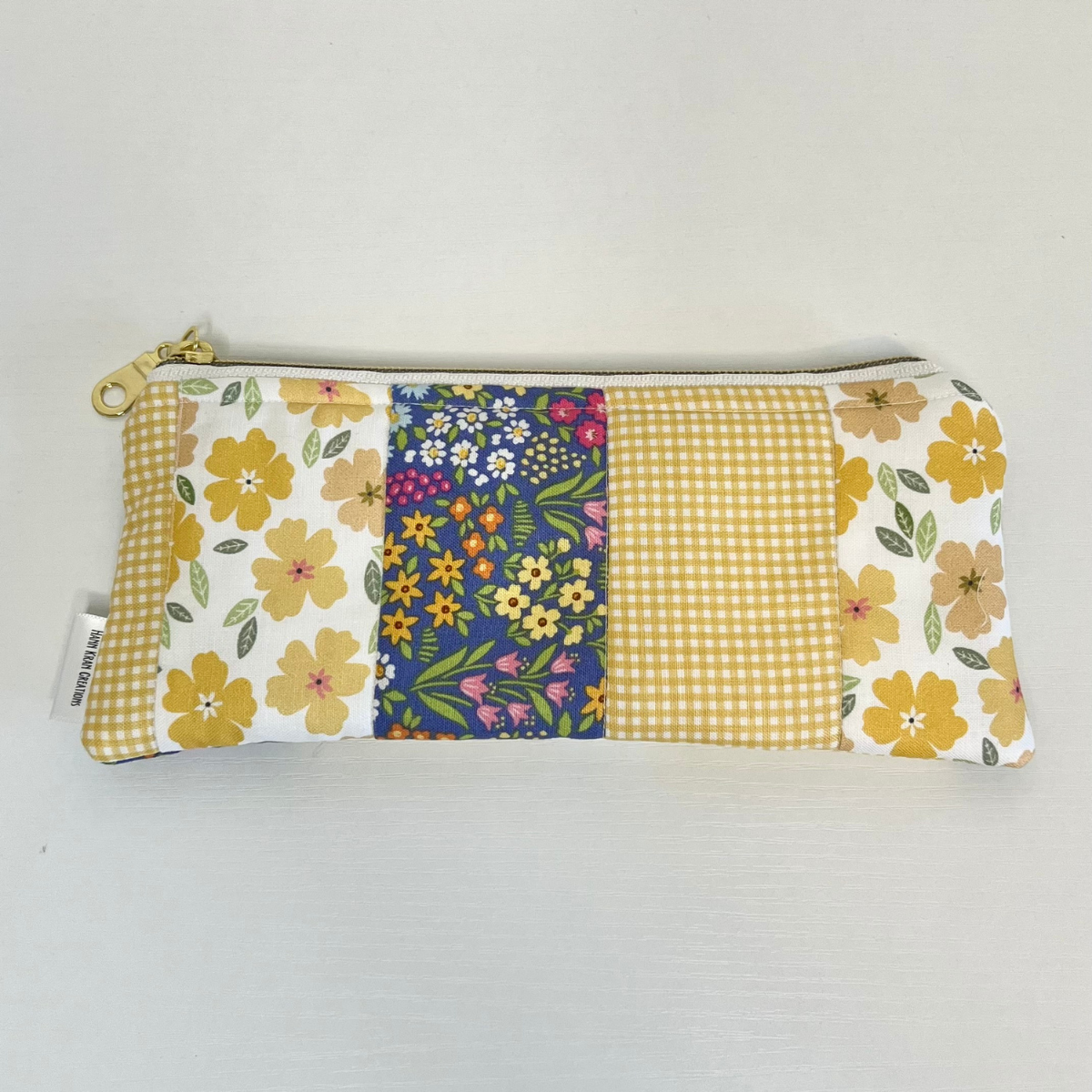 Golden Patchwork Pencil Pouch
