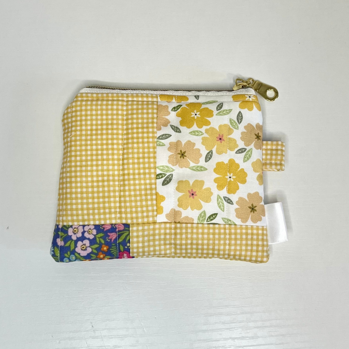 Golden Patchwork Keychain Wallet 1