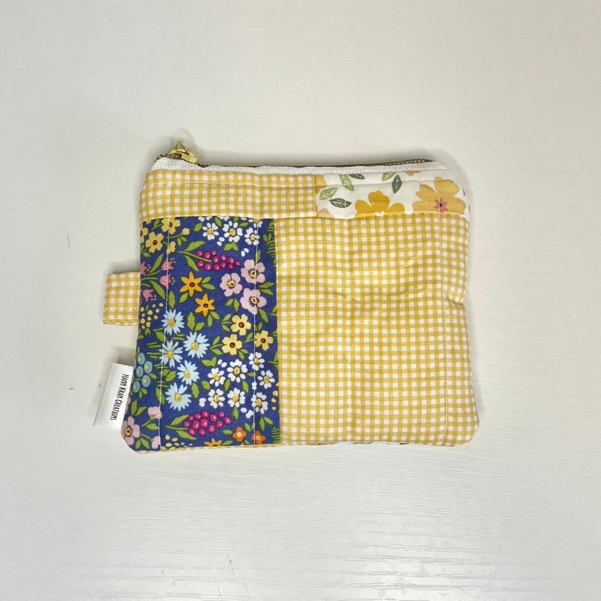 Golden Patchwork Keychain Wallet 3