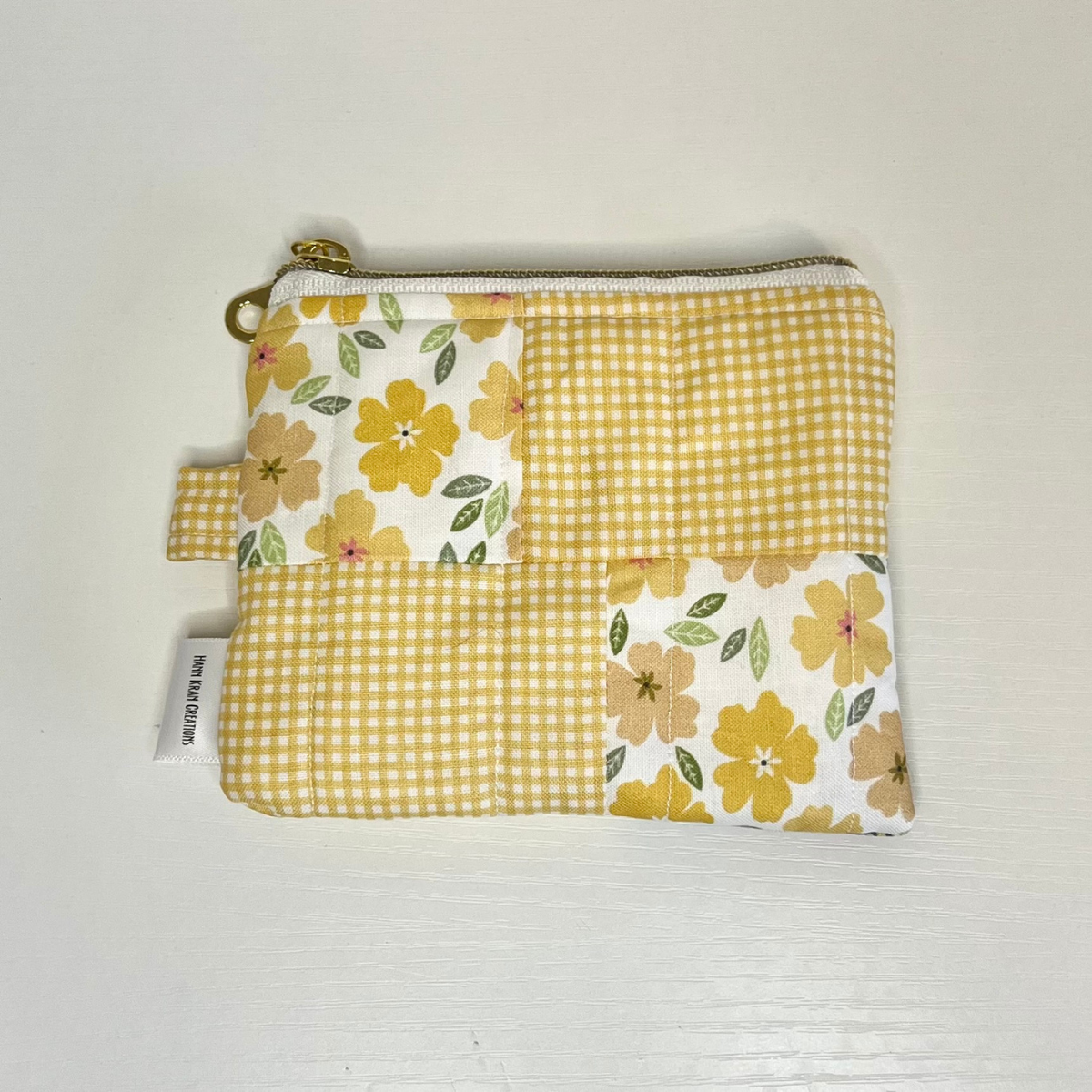 Golden Patchwork Keychain Wallet 4