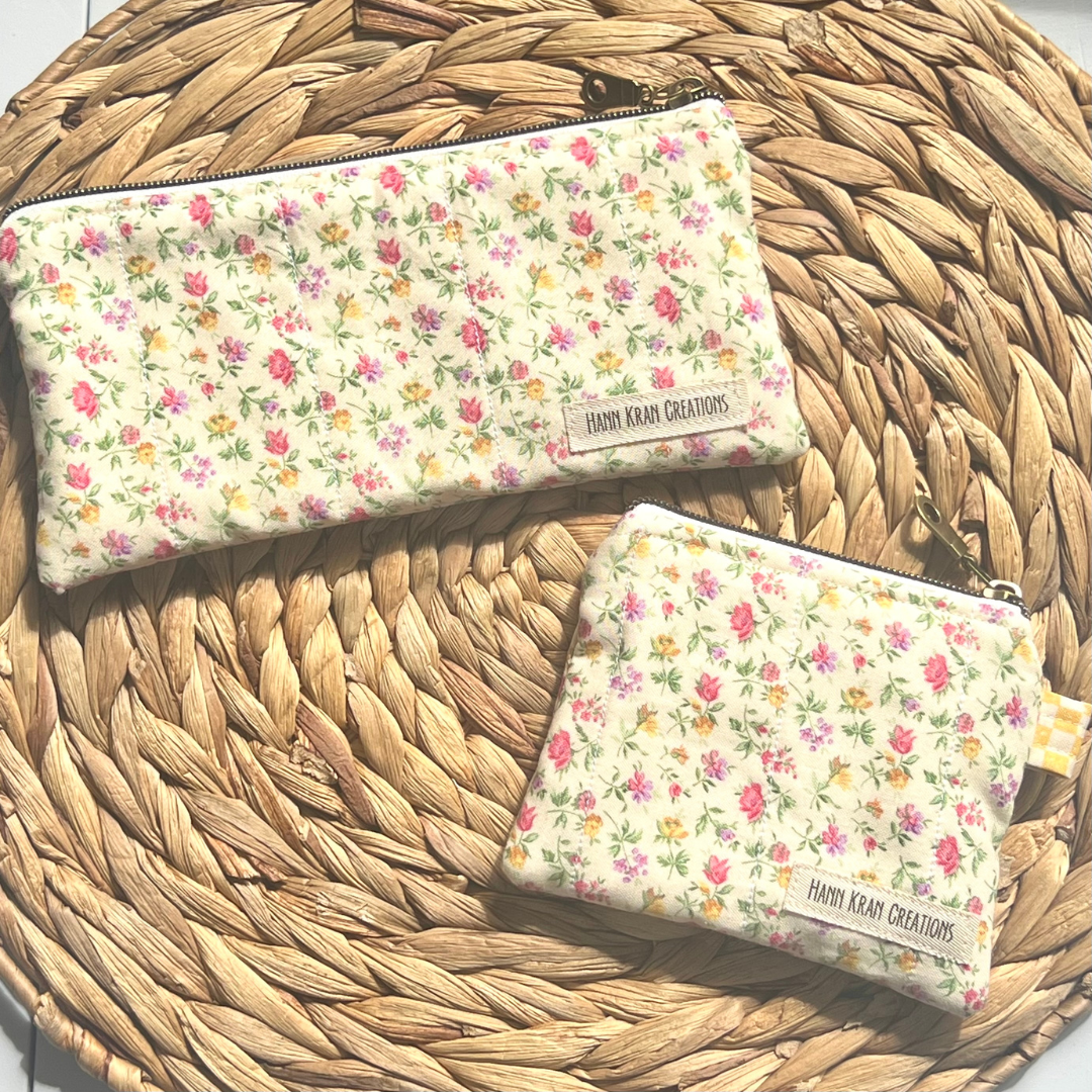 Prairie Petals Keychain Wallet & Pencil Pouch